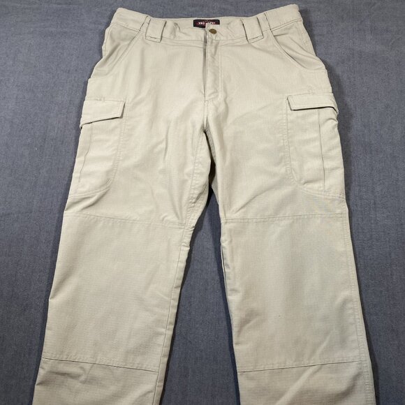 Tru-Spec Mens Khaki Cargo Pants US 36/30 Lightweight Durable Polyester Cotton - Picture 1 of 13